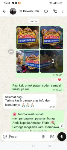 Testimonial Papan Bunga Pernikahan ranggon