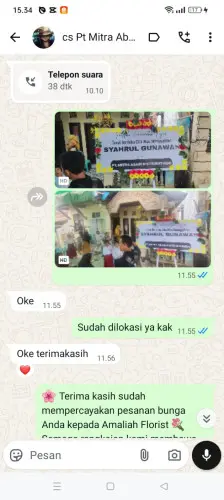 Testimonial Papan Bunga ranggon