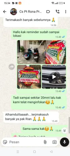 Testimonial Papan Bunga ranggon